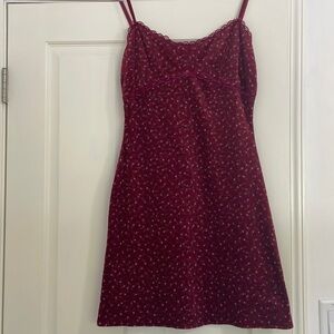 Betsey Johnson vintage burgundy velvet dress. Women’s size 4.